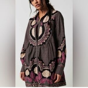 Free People | Dresses | Free People Wild One Embroidered Peasant Dress |  Poshmark